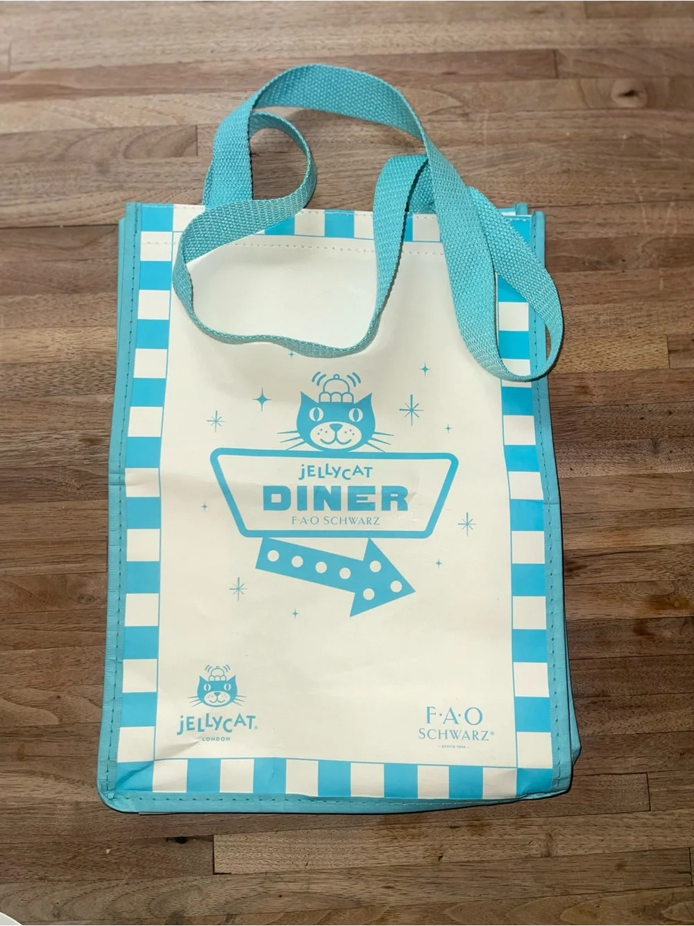 Jellycat Aqua and Cream Diner Tote